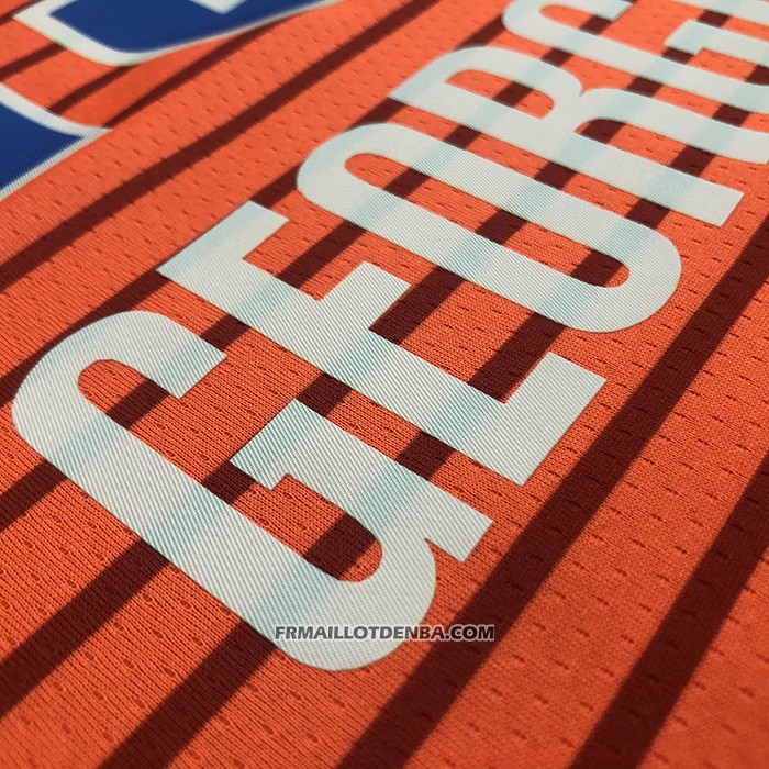 Maillot Oklahoma City Thunder Paul George NO 13 Statement 2021 Orange